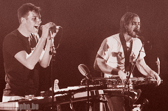 Menomena at Paradise Rock Club, November 10, 2007. Photo by Joshua Bean.