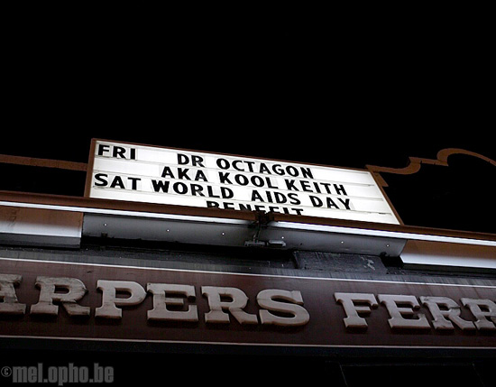 Kool Keith at Harpers Ferry, November 30, 2007. Photo by Ion Sokhos.