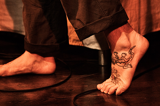 Xavier Rudd at Paradise Rock Club, January 30, 2008. Photo by Joshua Bean.