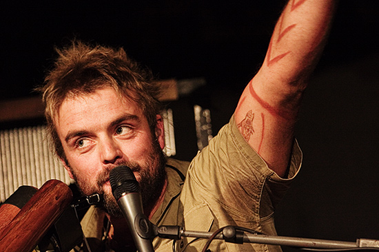 Xavier Rudd at Paradise Rock Club, January 30, 2008. Photo by Joshua Bean.