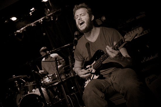 Bon Iver at Middle East Upstairs, February 24, 2008. Photo by Joshua Bean.