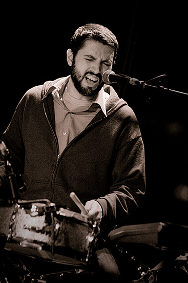 Bon Iver at Middle East Upstairs, February 24, 2008. Photo by Joshua Bean.