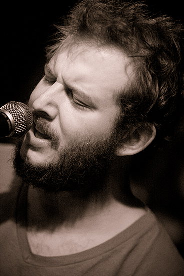 Bon Iver at Middle East Upstairs, February 24, 2008. Photo by Joshua Bean.