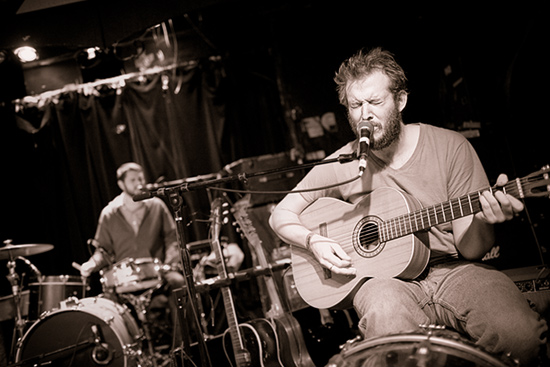 Bon Iver at Middle East Upstairs, February 24, 2008. Photo by Joshua Bean.
