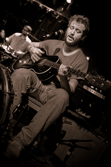 Bon Iver at Middle East Upstairs, February 24, 2008. Photo by Joshua Bean.