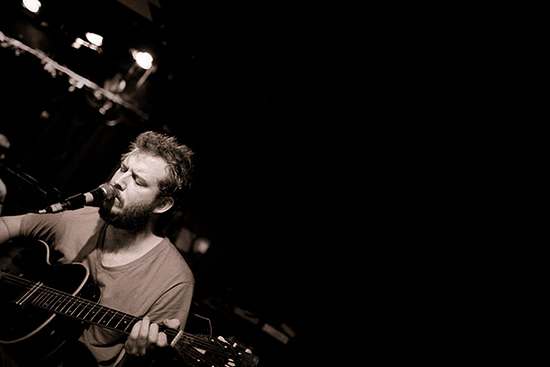 Bon Iver at Middle East Upstairs, February 24, 2008. Photo by Joshua Bean.