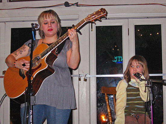 Crystin Byrd at Mississippi Pizza, March 1, 2008. Photo by Ellen Lodine.