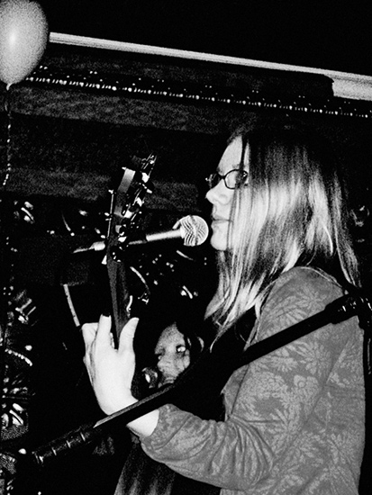 Crystin Byrd at Mississippi Pizza, March 1, 2008. Photo by Ellen Lodine.