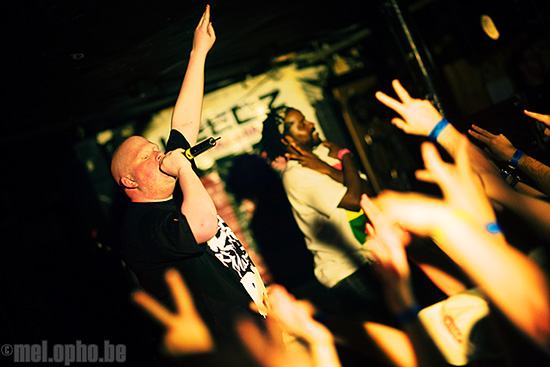 Brother Ali at Middle East Downstairs, March 28, 2008. Photo by Joshua Bean.