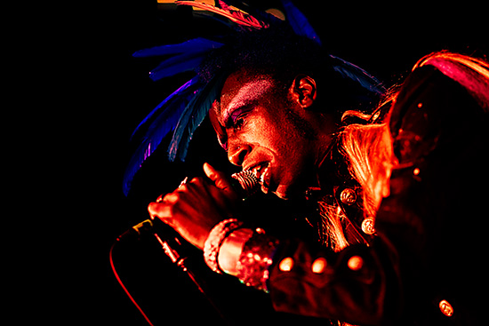 Saul Williams at Paradise Rock Club, April 8, 2008. Photo by Joshua Bean.