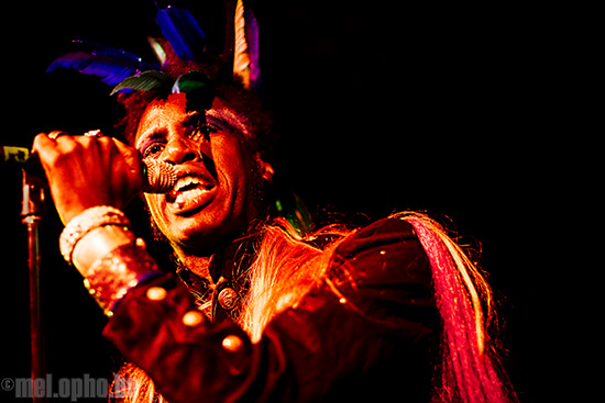 Saul Williams at Paradise Rock Club, April 8, 2008. Photo by Joshua Bean.