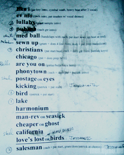 Rogue Wave at Paradise Rock Club, April 11, 2008. Photo by Beth Freeman Doreian.