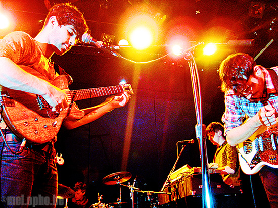 Foals at Bowery Ballroom, April 24, 2008. Photo by Anna Gillespie.