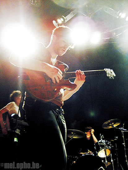 Foals at Bowery Ballroom, April 24, 2008. Photo by Anna Gillespie.
