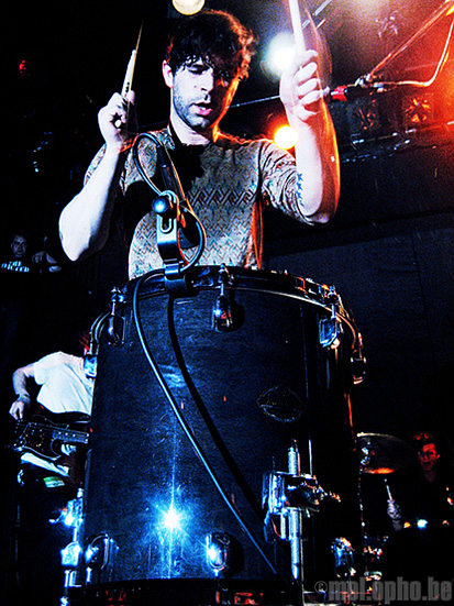 Foals at Bowery Ballroom, April 24, 2008. Photo by Anna Gillespie.