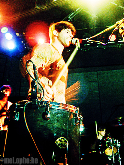 Foals at Bowery Ballroom, April 24, 2008. Photo by Anna Gillespie.