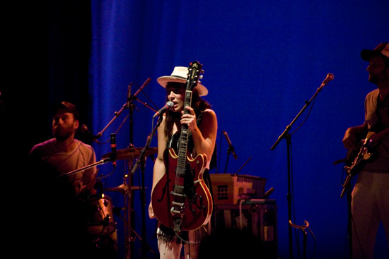 Feist at Prospect Park, July 9, 2008. Photo by Ari Sommer.
