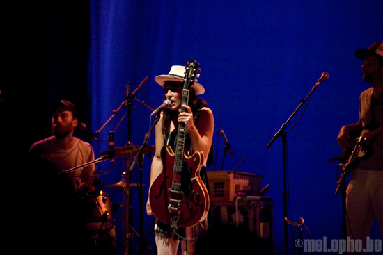 Feist at Prospect Park, July 9, 2008. Photo by Ari Sommer.