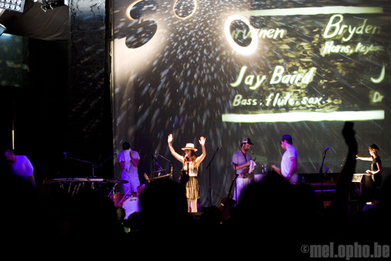 Feist at Prospect Park, July 9, 2008. Photo by Ari Sommer.