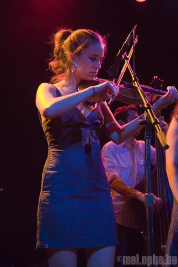 Crooked Still at Bowery Ballroom, July 16, 2008. Photo by Ari Sommer.