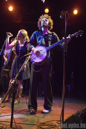 Crooked Still at Bowery Ballroom, July 16, 2008. Photo by Ari Sommer.
