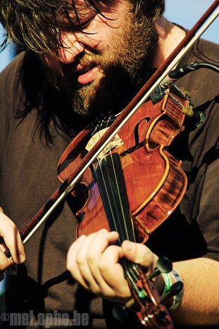 Trampled by Turtles at Pendarvis Farm, August 2, 2008. Photo by Joshua Bean and Raul Moreno.