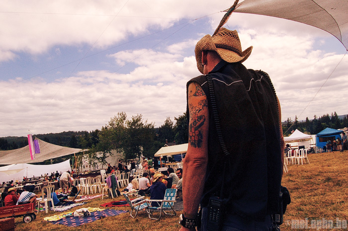 The Pickathon Grounds and Crowd at Pendarvis Farm, August 2, 2008. Photo by Joshua Bean and Raul Moreno.