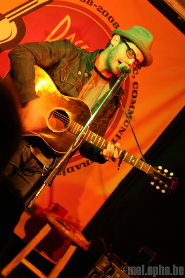 Josh Joplin at Club Passim, October 25, 2008. Photo by Jenny Rushlow.