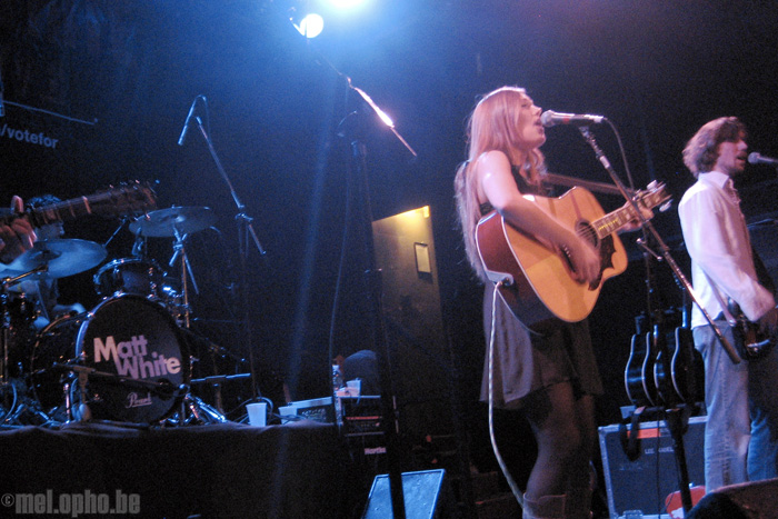 Schuyler Fisk at Bowery Ballroom, November 3, 2008. Photo by Anna Gillespie.