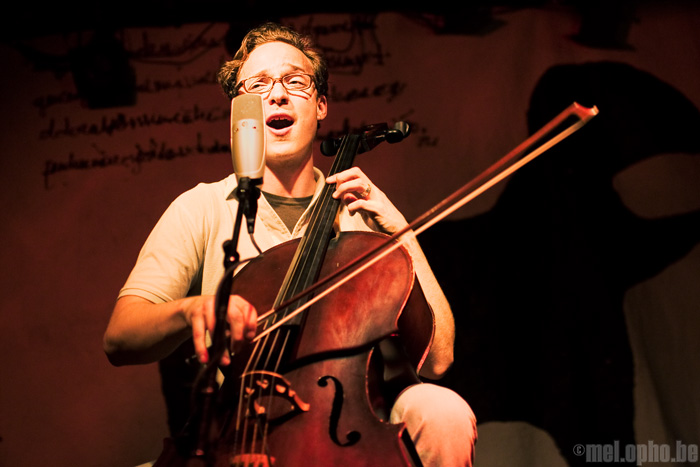 Ben Sollee at Great Scott, November 13, 2008. Photo by Joshua Bean.