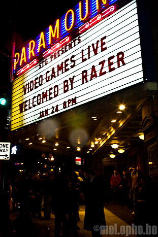 Video Games Live at Paramount Theatre, January 24, 2009. Photo by Tighe McGillivray.