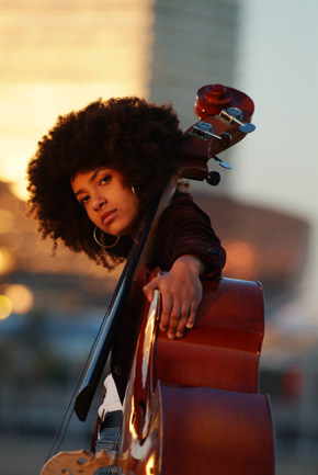 Esperanza Spalding at Gordon Theatre, February 21, 2009. Photo courtesy of Heads Up International.