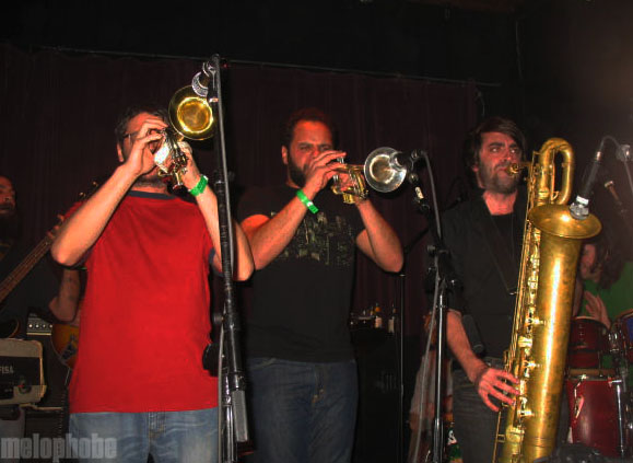 The Budos Band at Union Pool, March 14, 2009. Photo by Katherine Hartnett.
