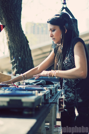DJ Kayper at Levi's/Fader Fort, March 18, 2009. Photo by Joshua Holt.