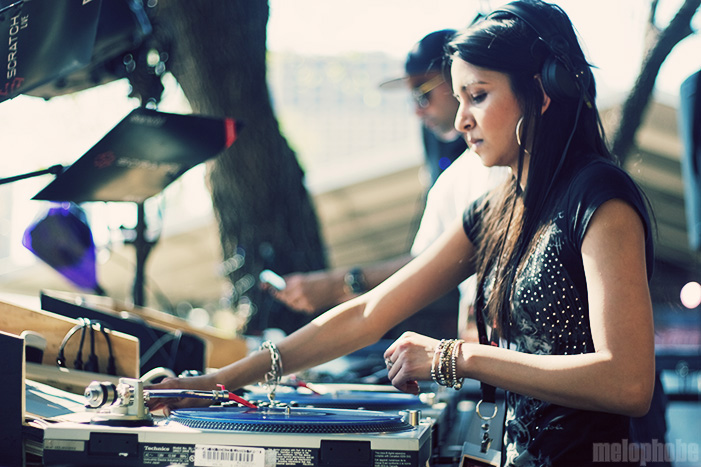 DJ Kayper at Levi's/Fader Fort, March 18, 2009. Photo by Joshua Holt.
