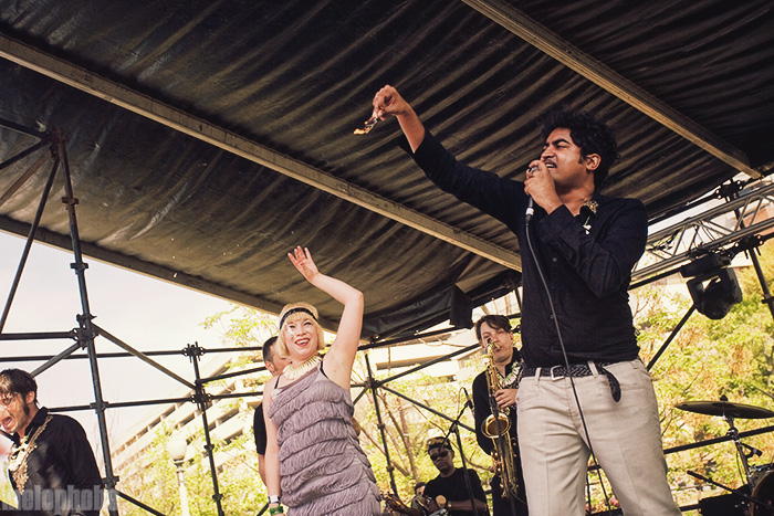 King Khan & the Shrines at Waterloo Park, March 21, 2009. Photo by Joshua Bean.