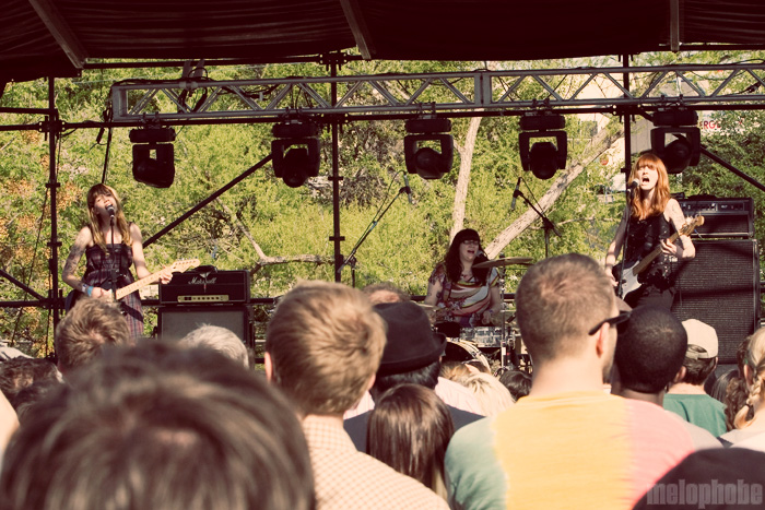 Vivian Girls at Waterloo Park, March 21, 2009. Photo by Ari Sommer.