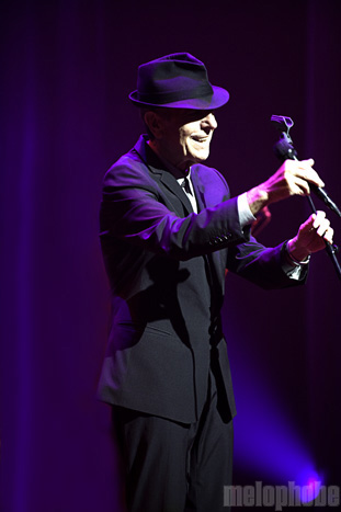 Leonard Cohen at Long Center, April 4, 2009. Photo by Laura Lea Nalle.