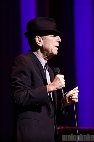 Leonard Cohen at Long Center, April 4, 2009. Photo by Laura Lea Nalle.