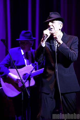 Leonard Cohen at Long Center, April 4, 2009. Photo by Laura Lea Nalle.