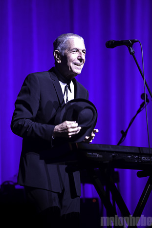 Leonard Cohen at Long Center, April 4, 2009. Photo by Laura Lea Nalle.