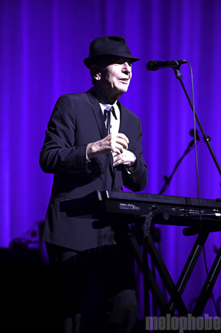 Leonard Cohen at Long Center, April 4, 2009. Photo by Laura Lea Nalle.