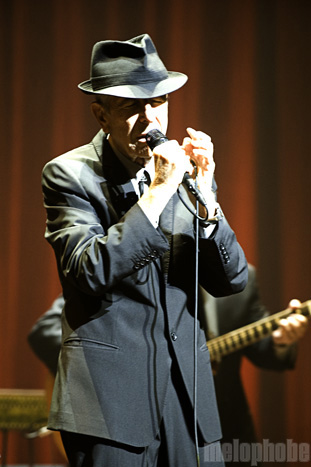 Leonard Cohen at Long Center, April 4, 2009. Photo by Laura Lea Nalle.
