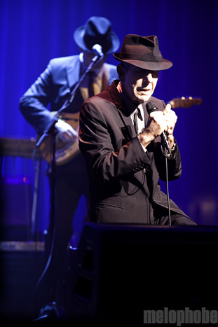 Leonard Cohen at Long Center, April 4, 2009. Photo by Laura Lea Nalle.