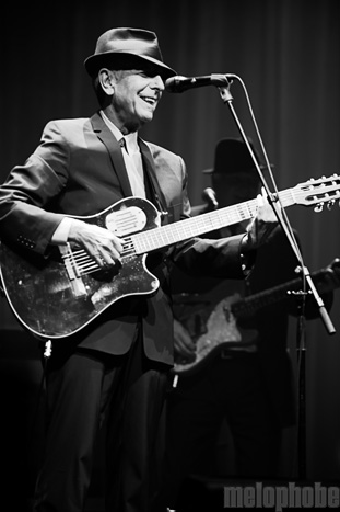 Leonard Cohen at Long Center, April 4, 2009. Photo by Laura Lea Nalle.