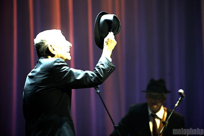 Leonard Cohen at Long Center, April 4, 2009. Photo by Laura Lea Nalle.