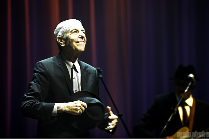 Leonard Cohen at Long Center, April 4, 2009. Photo by Laura Lea Nalle.