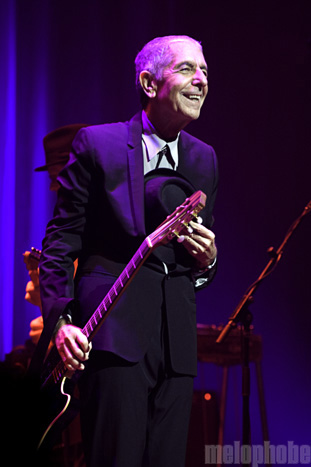 Leonard Cohen at Long Center, April 4, 2009. Photo by Laura Lea Nalle.