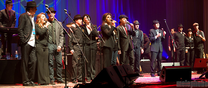 Leonard Cohen at Long Center, April 4, 2009. Photo by Laura Lea Nalle.