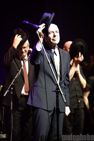 Leonard Cohen at Long Center, April 4, 2009. Photo by Laura Lea Nalle.